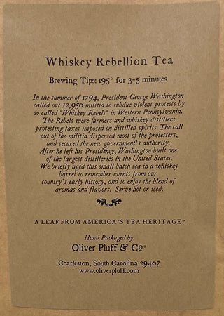 brewing instructions for whiskey rebellion tea