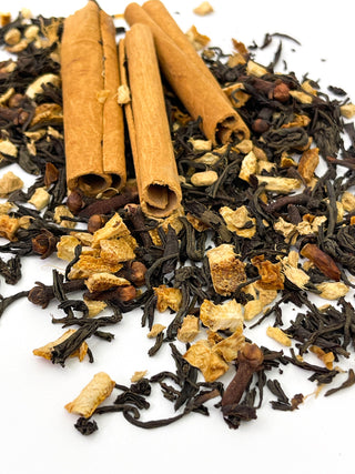  Cinnamon Sticks, Black Tea, Ginger, Lemon Peel, Cloves, Bergamot