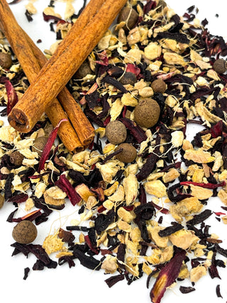  Cinnamon Sticks, Hibiscus Petals, Ginger, All Spice